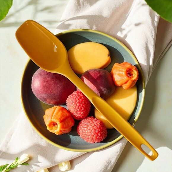 Vintage Foley Spoon Nylon Cooking Serving Utensil Bright Golden Yellow Retro - Picture 14 of 16